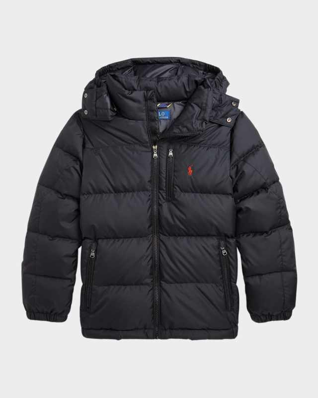 Boy's Recycled Nylon Puffer Bomber Jacket, Size S-XL